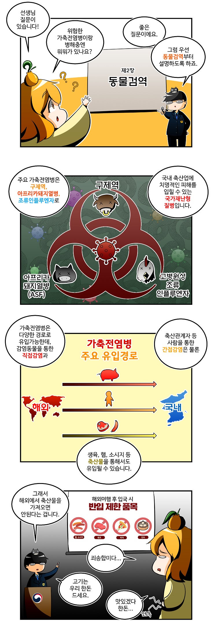 국경검역 웹툰 한국어 버전
